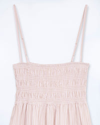 BEIGE RAYÉ / DJV / QTY : 112 / Robe Longue Bretelle Mara - Beige Rayé