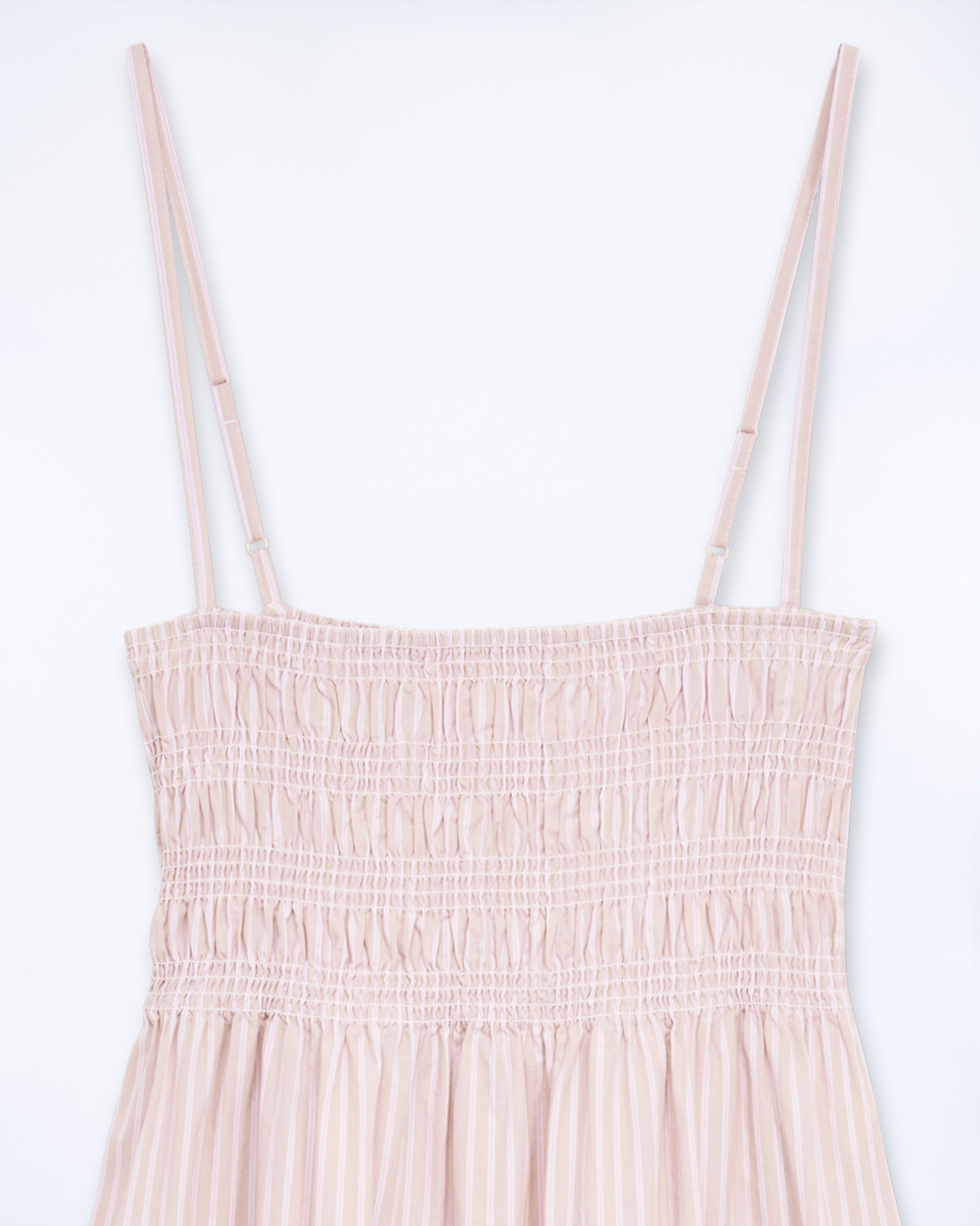 BEIGE RAYÉ / DJV / QTY : 112 / Robe Longue Bretelle Mara - Beige Rayé