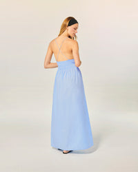 BABY BLUE / NEW / QTY : 13 / Robe Longue Bretelle Liah - Baby Blue