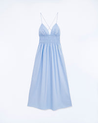 BABY BLUE / NEW / QTY : 13 / Robe Longue Bretelle Liah - Baby Blue