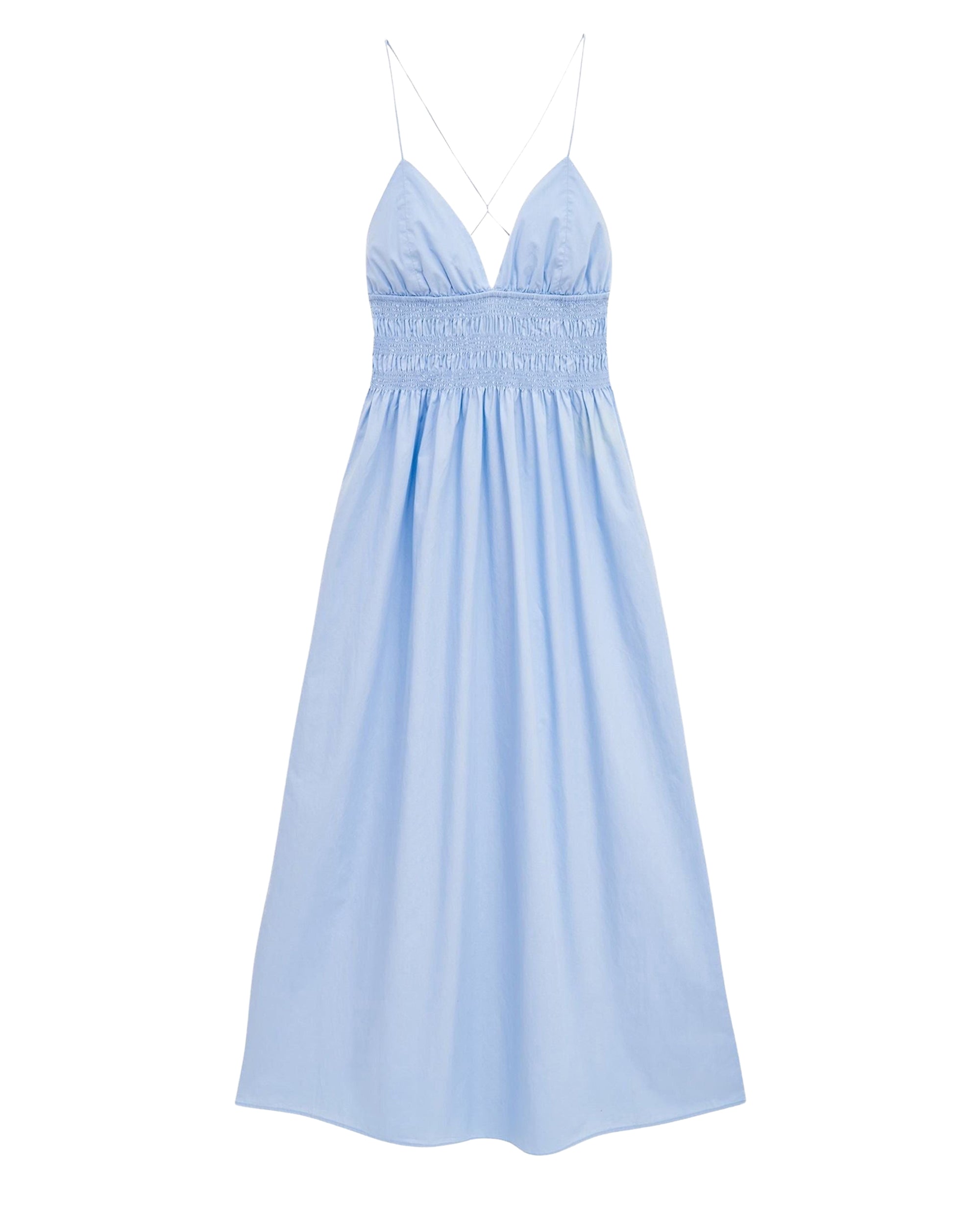 Robe longue à bretelles Liah - Baby Blue