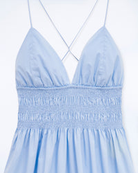 BABY BLUE / NEW / QTY : 13 / Robe Longue Bretelle Liah - Baby Blue