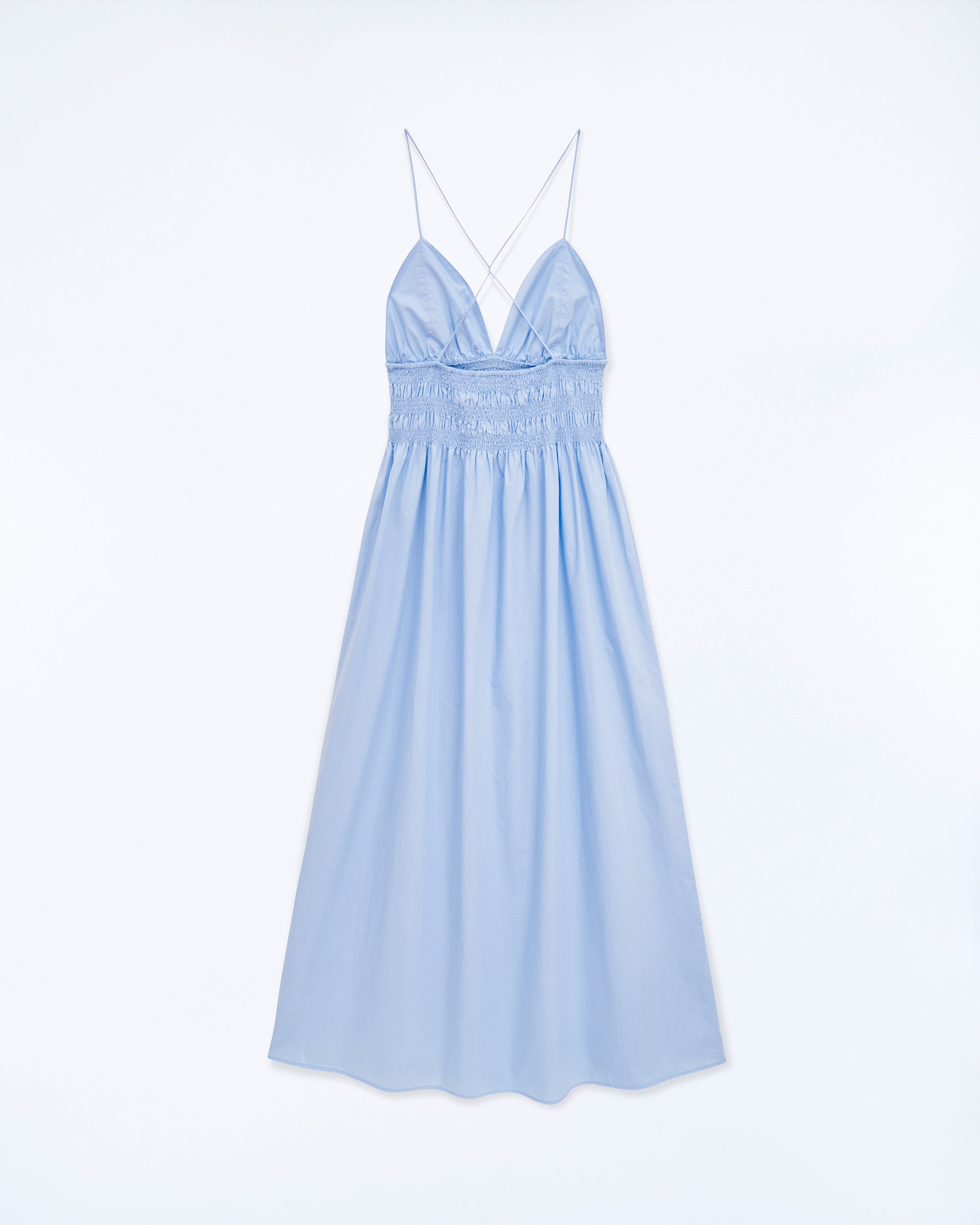 Robe longue à bretelles Liah - Baby Blue