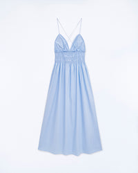 BABY BLUE / NEW / QTY : 13 / Robe Longue Bretelle Liah - Baby Blue