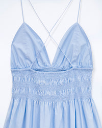 Robe longue à bretelles Liah - Baby Blue
