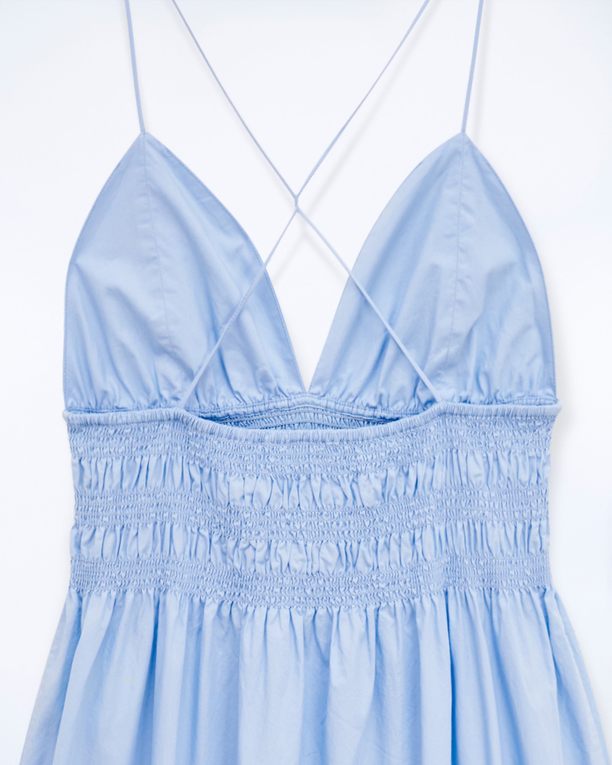 BABY BLUE / NEW / QTY : 13 / Robe Longue Bretelle Liah - Baby Blue