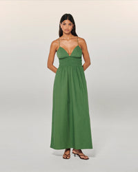 KAKI / NEW / QTY : 20 / Robe Longue Bretelle Liah - Kaki