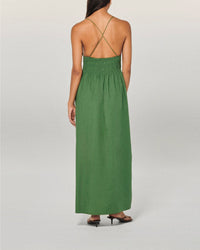 Robe longue à bretelles Liah - Kaki
