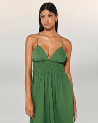 KAKI / NEW / QTY : 20 / Robe Longue Bretelle Liah - Kaki
