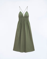 KAKI / NEW / QTY : 20 / Robe Longue Bretelle Liah - Kaki