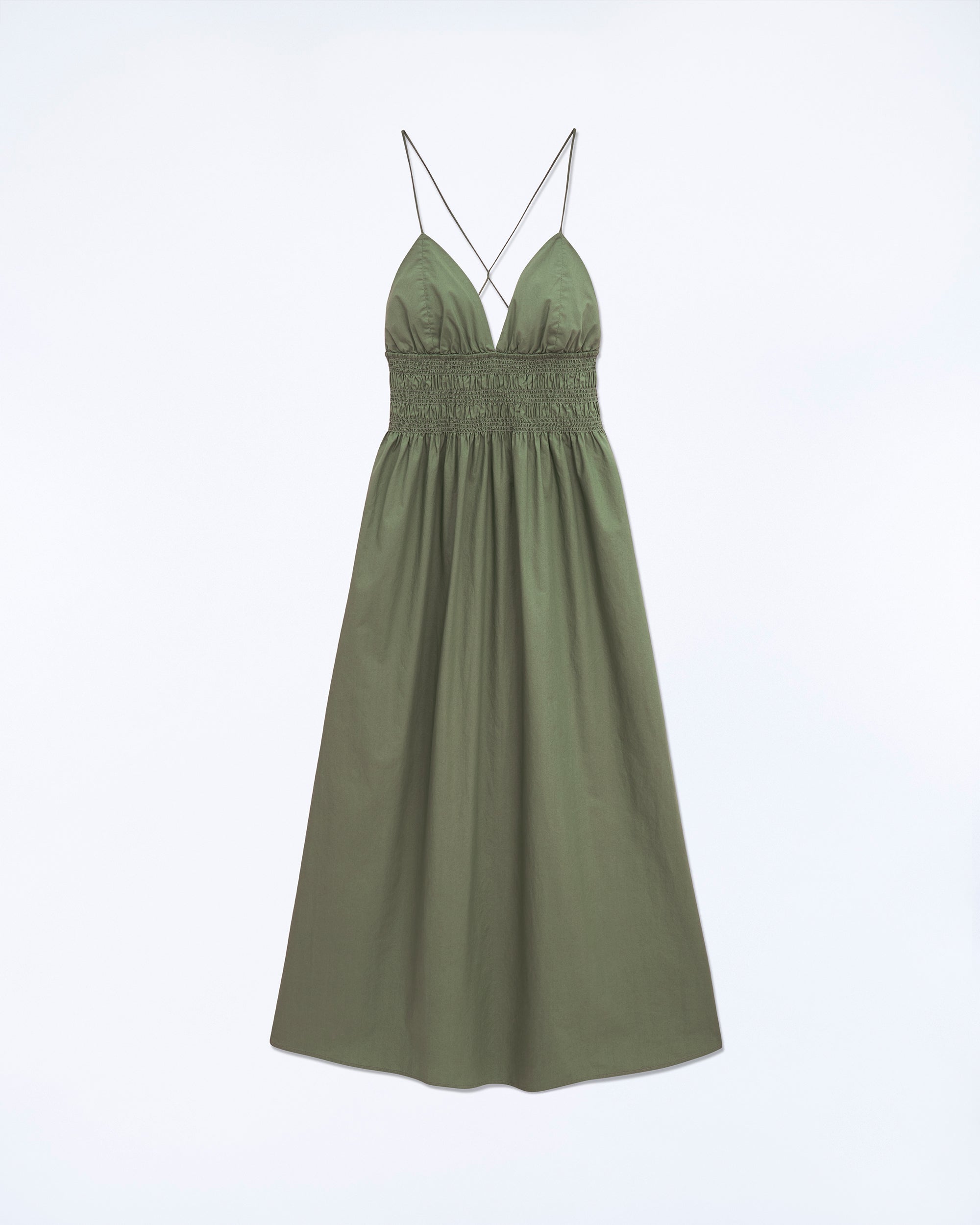 KAKI / NEW / QTY : 20 / Robe Longue Bretelle Liah - Kaki