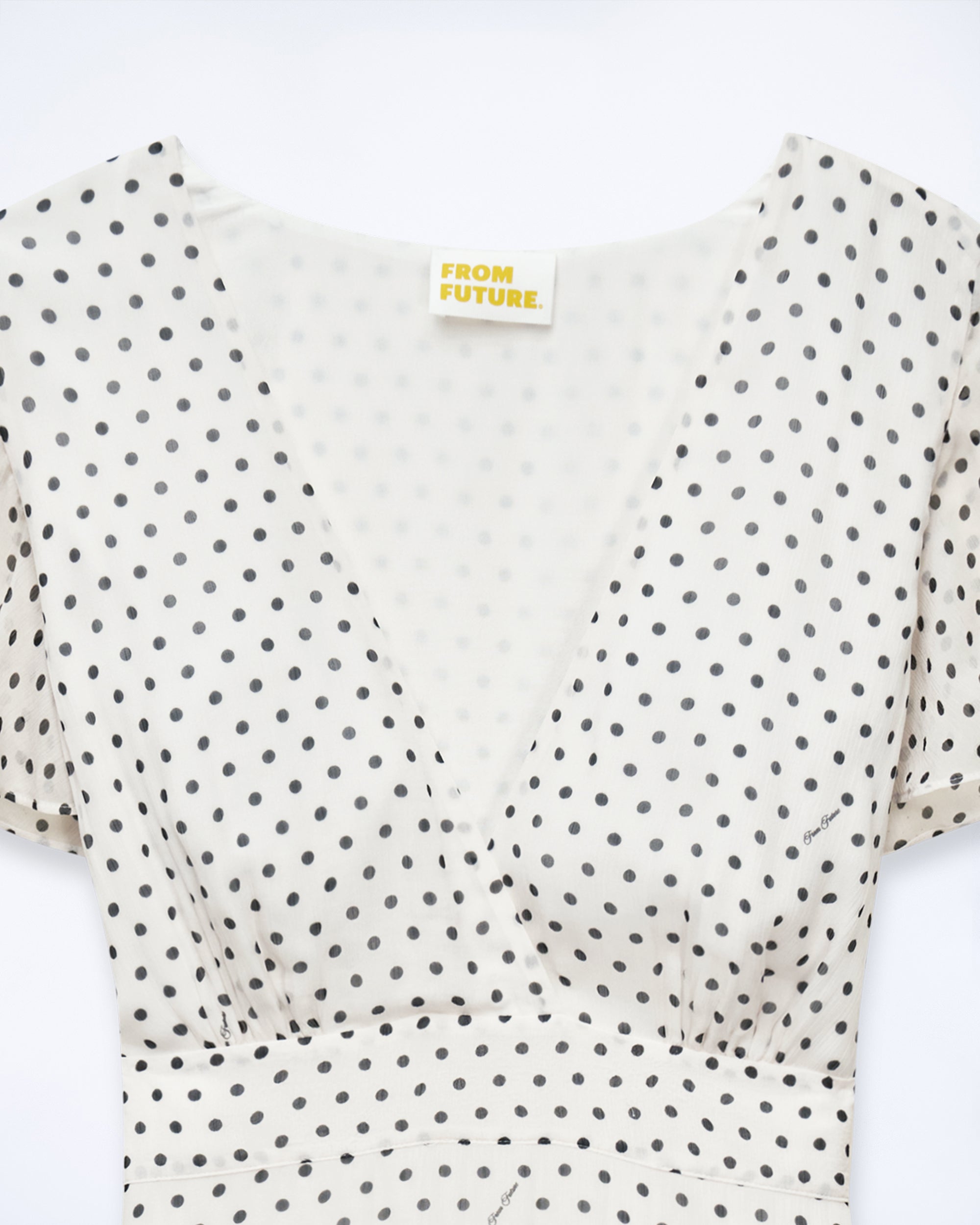 POIS ECRU / DJV / QTY : 70 / Robe Longue Manche Courte Julia - Pois Ecru