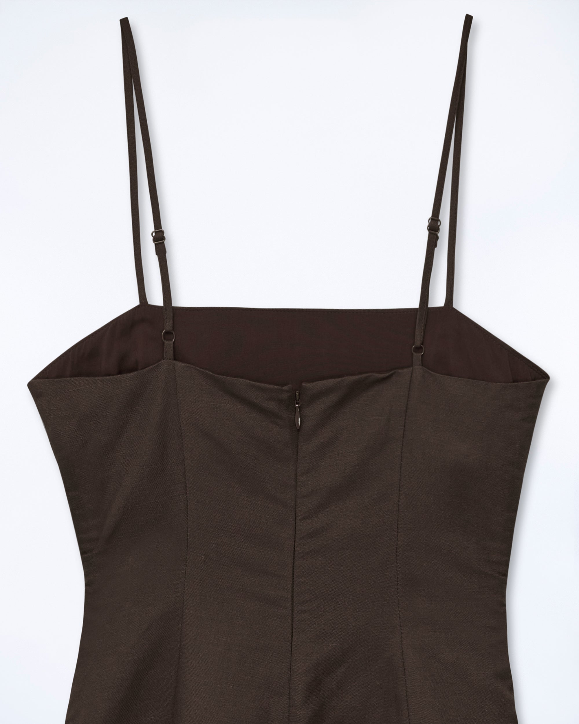 CHOCOLAT / NEW / QTY : 10 / Robe Courte Bretelle Rivka - Chocolat