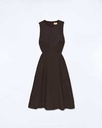 CHOCOLAT / NEW / QTY : 4 / Robe Longue Bretelle Myra - Chocolat