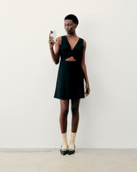 NOIR / NEW / QTY : 4 / Robe Courte Bretelle Becky - Noir
