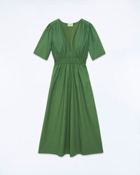 KAKI / NEW / QTY : 5 / Robe Longue Manche Courte Gianna - Kaki