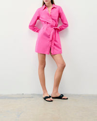 Robe courte à manches longues - Disco Pink