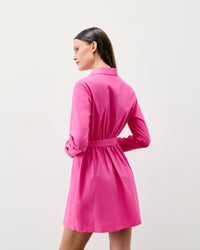 Y. ONLY PORTE / DISCO PINK / NEW / QTY : 83 / Robe Courte Manche Longue Alba - Disco Pink