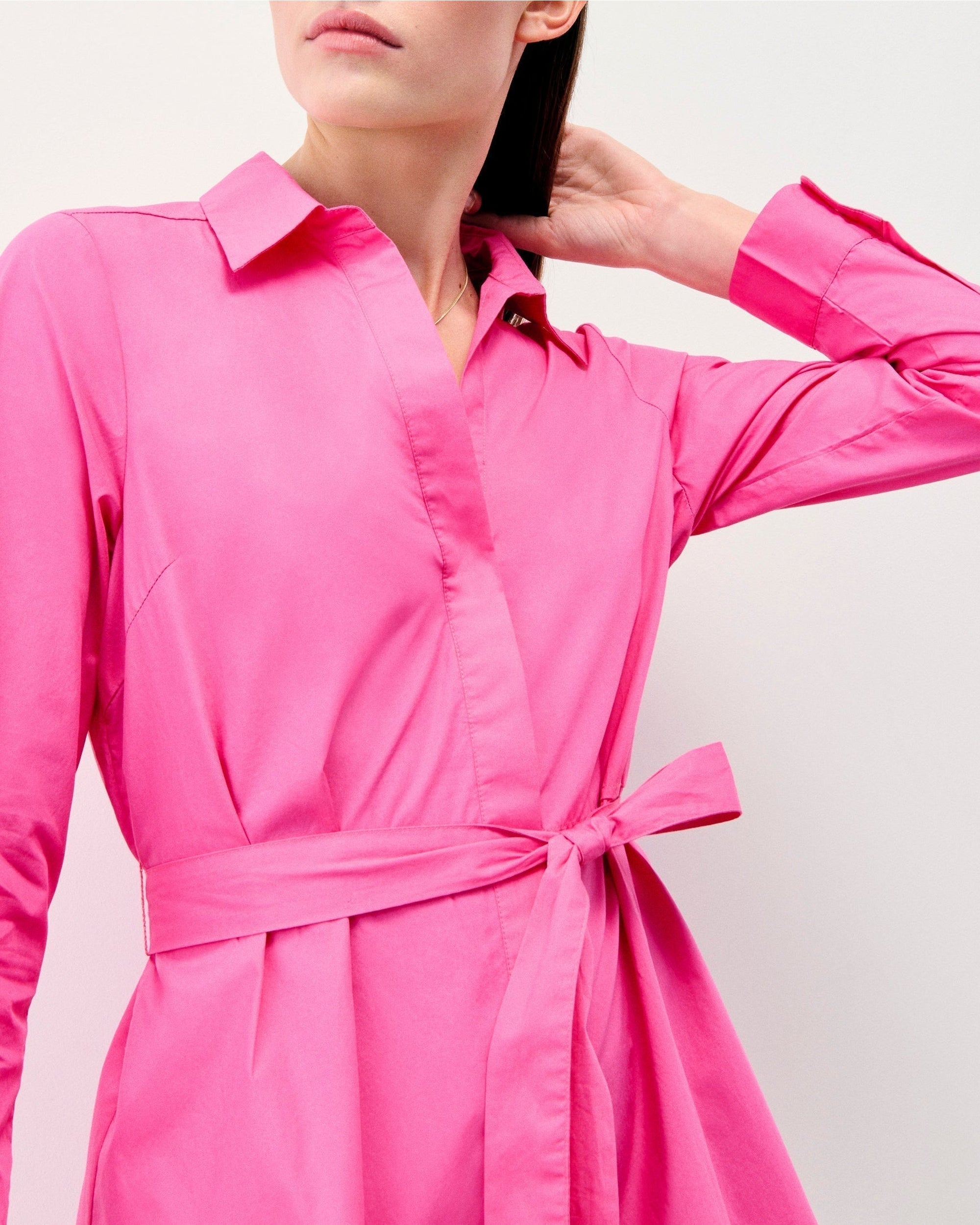 Robe courte à manches longues - Disco Pink