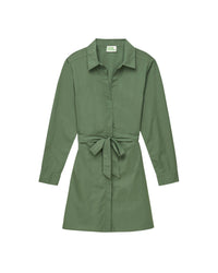 Robe courte à manches longues - Kaki