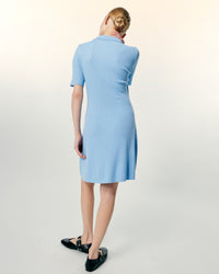 Y. ONLY PORTE / BABY BLUE / NEW / QTY : 3 / Robe Courte Manche Courte - Baby Blue
