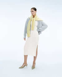 Robe Longue Manche Courte   - Ecru