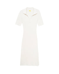 Robe Longue Manche Courte   - Ecru