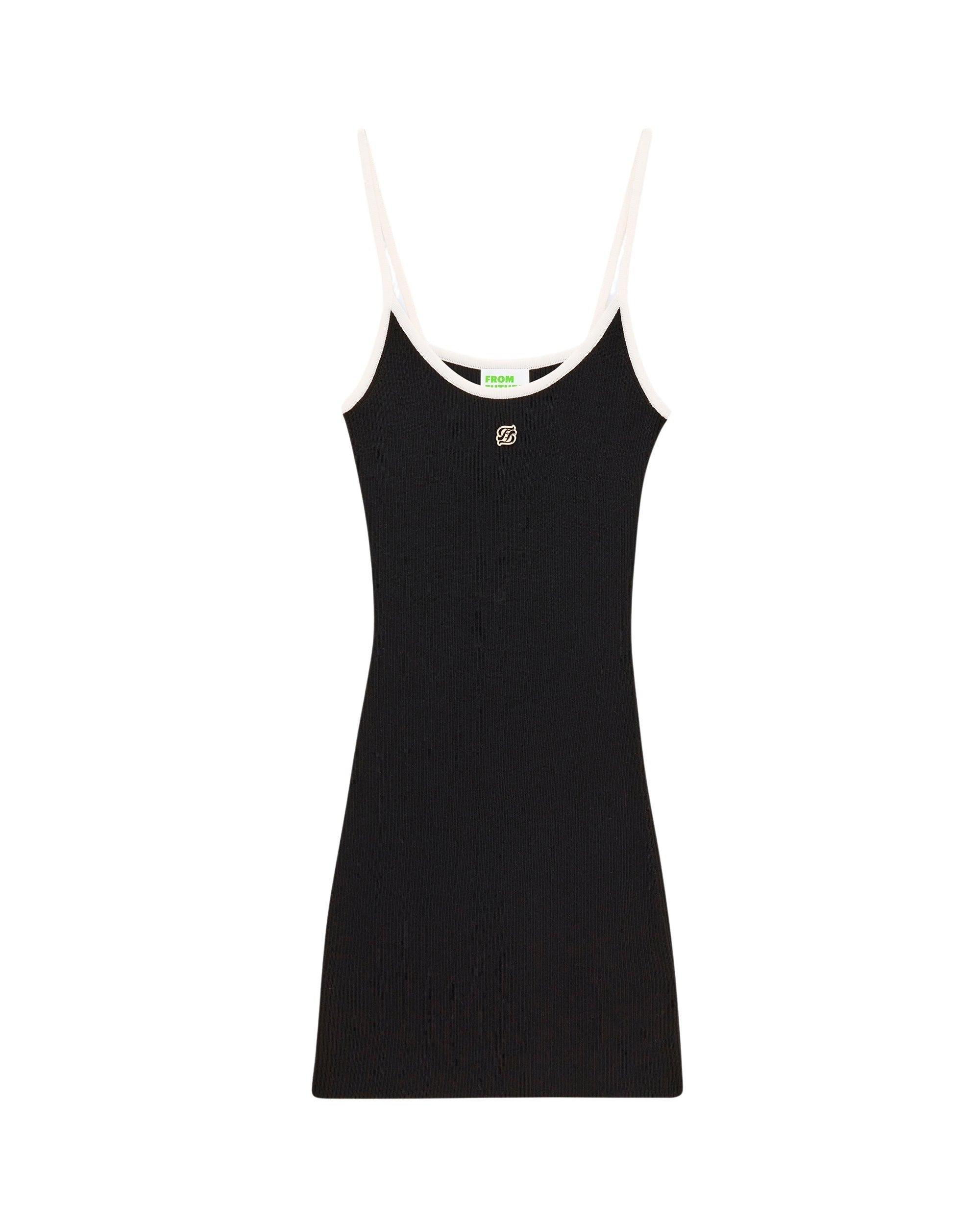 NOIR / DJV / QTY : 17 / Robe Courte Bretelle Bicolore - Noir