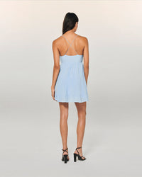 BABY BLUE / NEW / QTY : 32 / Robe Courte Bretelle Lizzie - Baby Blue