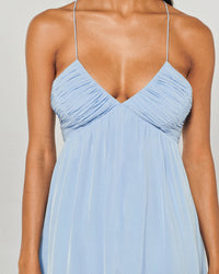 Robe courte à bretelles Lizzie - Baby Blue