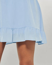 BABY BLUE / NEW / QTY : 32 / Robe Courte Bretelle Lizzie - Baby Blue