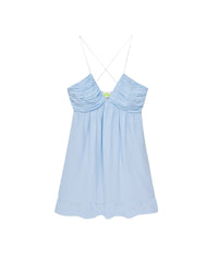 Robe courte à bretelles Lizzie - Baby Blue