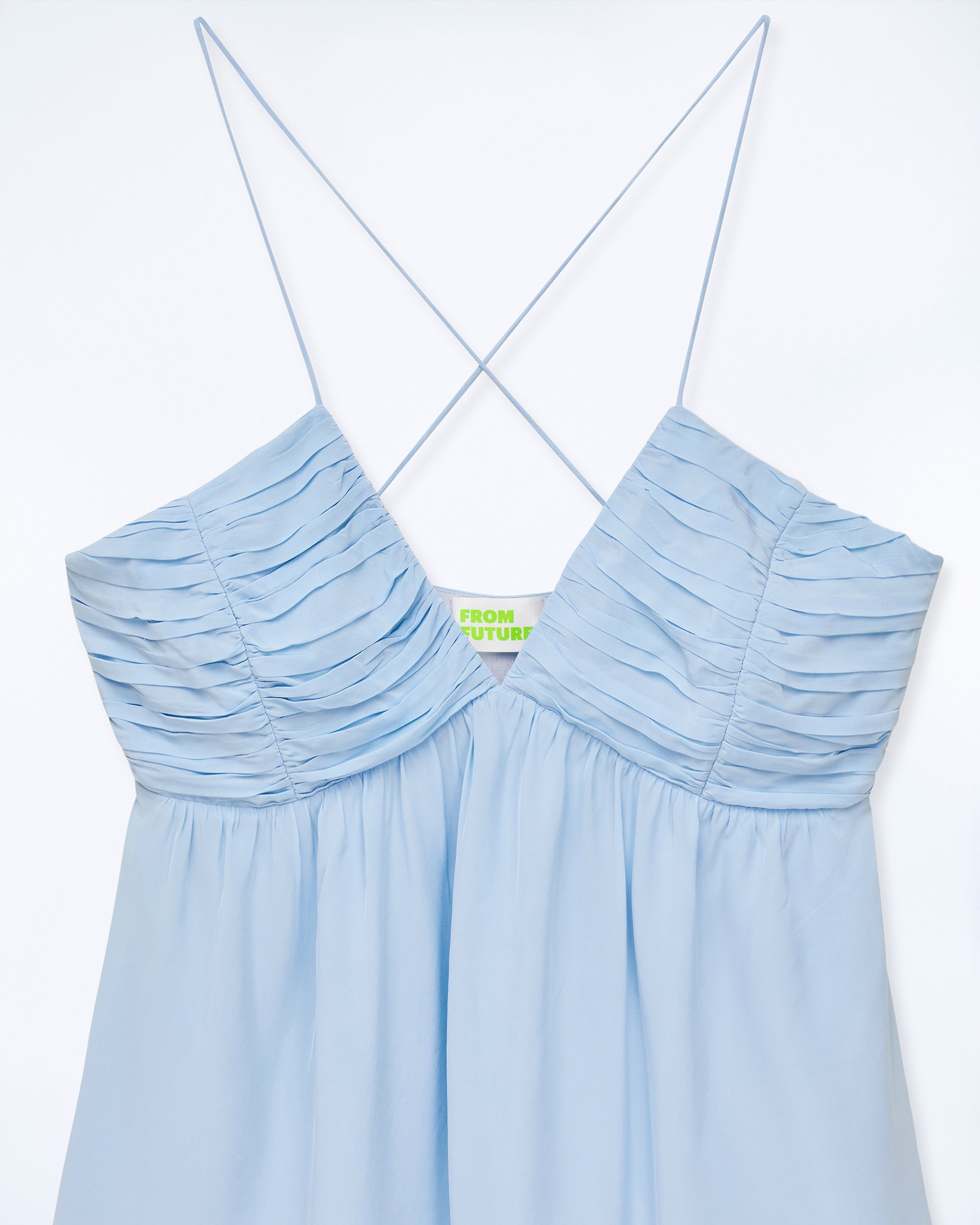 Robe courte à bretelles Lizzie - Baby Blue