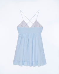 BABY BLUE / NEW / QTY : 32 / Robe Courte Bretelle Lizzie - Baby Blue