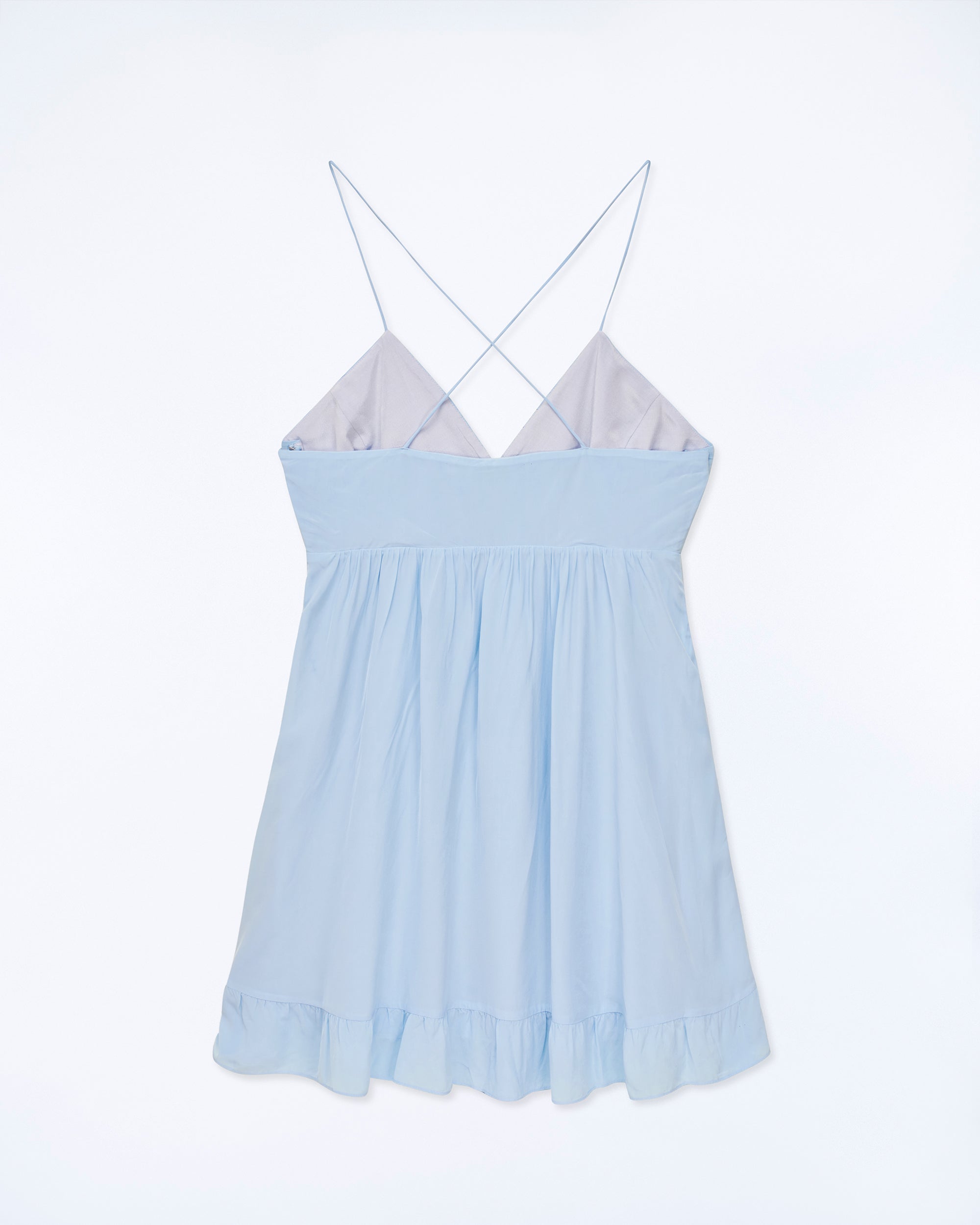BABY BLUE / NEW / QTY : 32 / Robe Courte Bretelle Lizzie - Baby Blue