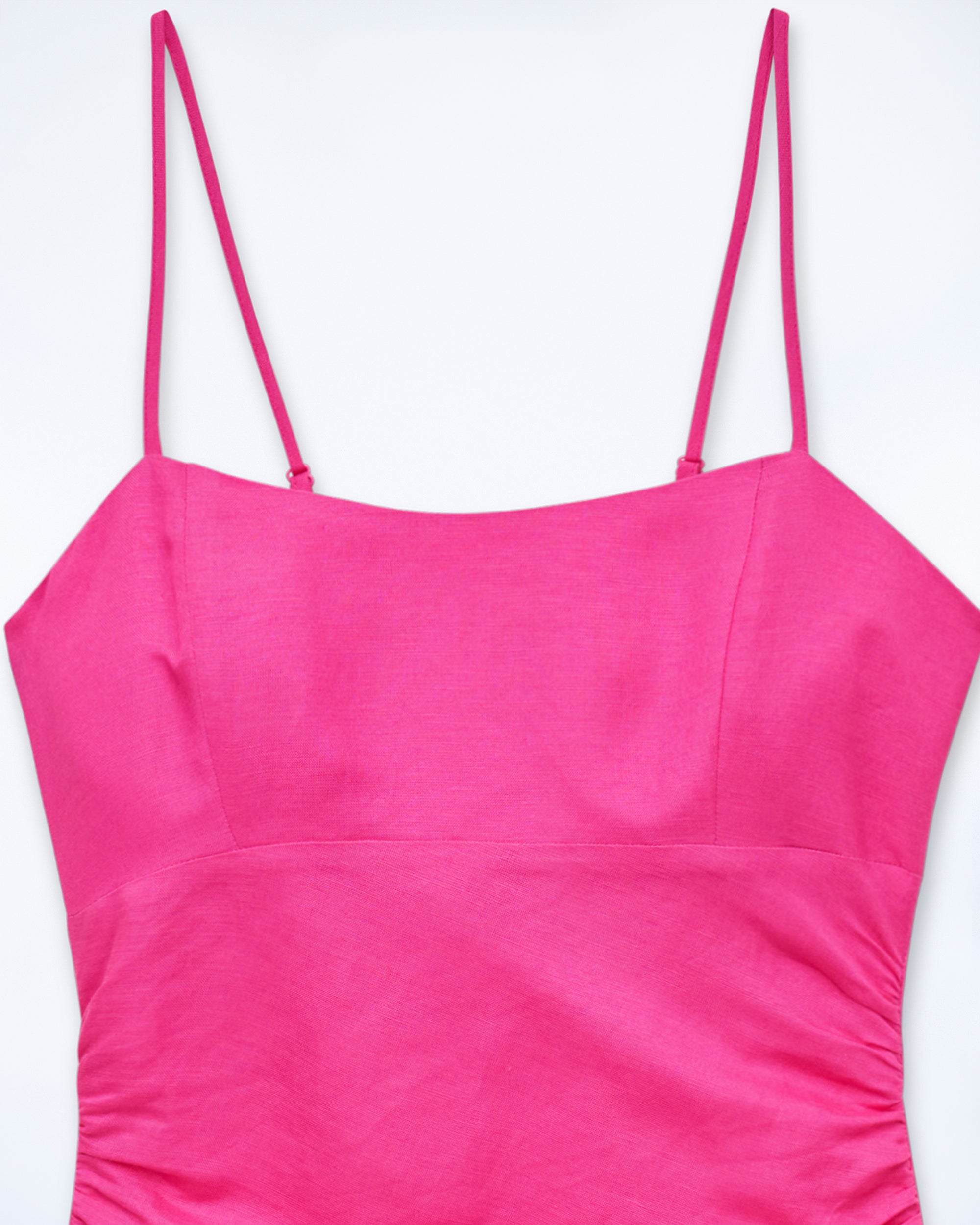 DISCO PINK / NEW / QTY : 8 / Robe Longue Bretelle - Disco Pink