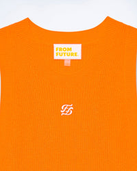 Robe courte à bretelles en laine mérinos - Beach Orange