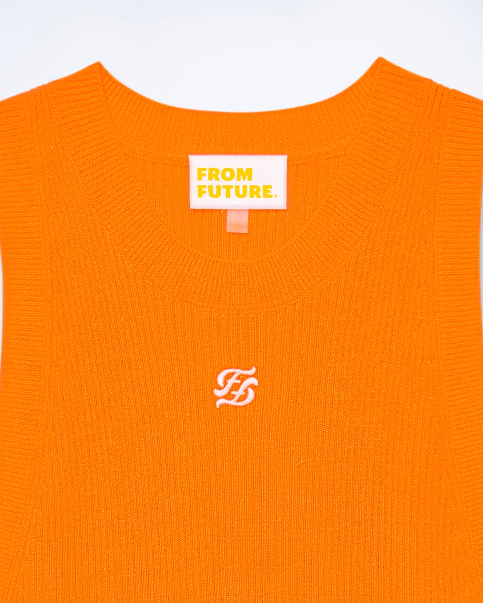 Robe courte à bretelles en laine mérinos - Beach Orange