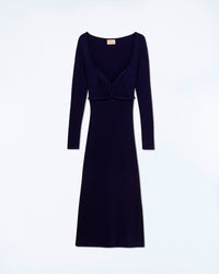 NAVY / NEW / QTY : 7 / Robe Longue Manche Longue - Navy