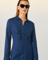 NAVY / NEW / QTY : 43 / Robe Courte Manche Longue Magda - Navy