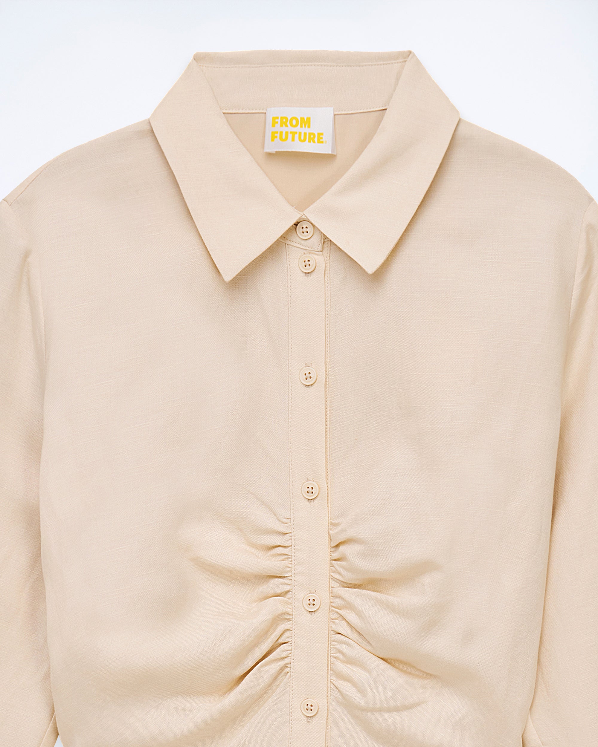 BEIGE / NEW / QTY : 43 / Robe Courte Manche Longue Magda - Beige