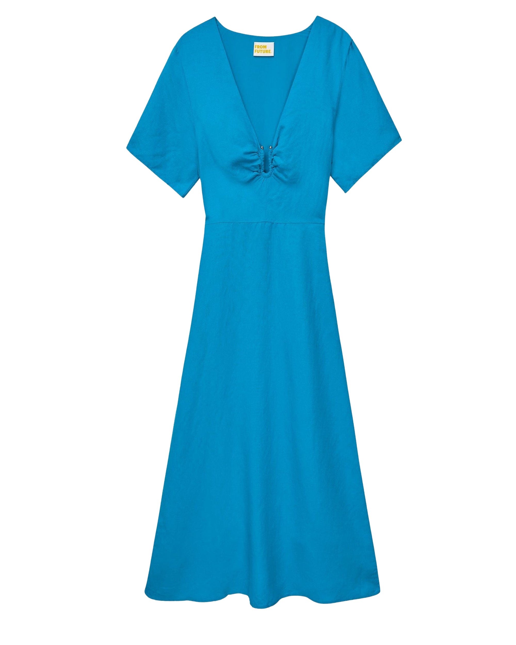 Robe longue en lin - Tropical Blue