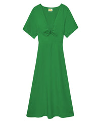 Robe longue en lin - Tropical Green