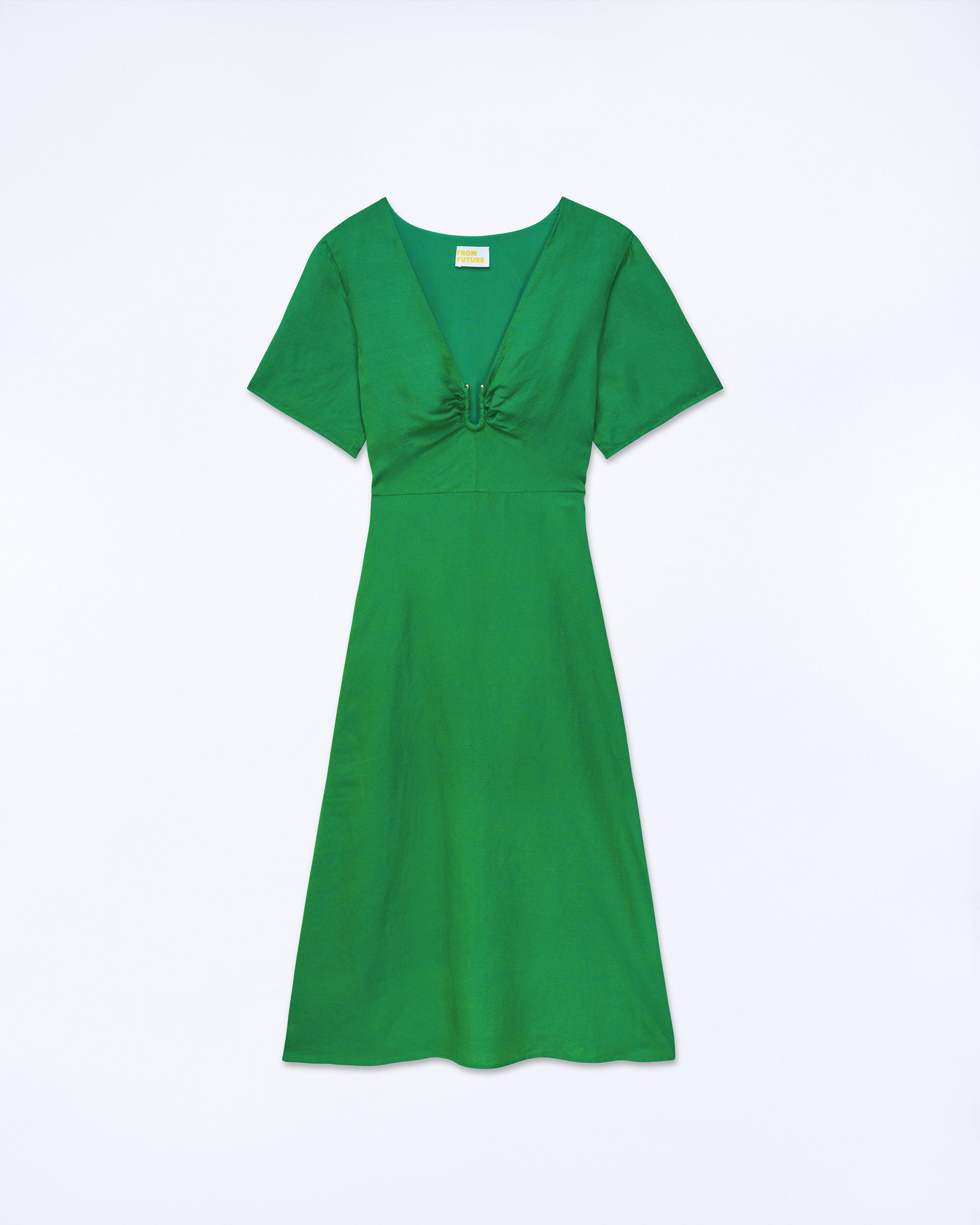 TROPICAL GREEN / NEW / QTY : 54 / Robe Longue Manche Courte Arielle - Tropical Green