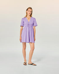 LILAS / NEW / QTY : 18 / Robe Courte Manche Courte Flora - Lilas