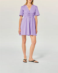 Short-sleeved dress - Lilac