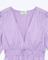 Short-sleeved dress - Lilac