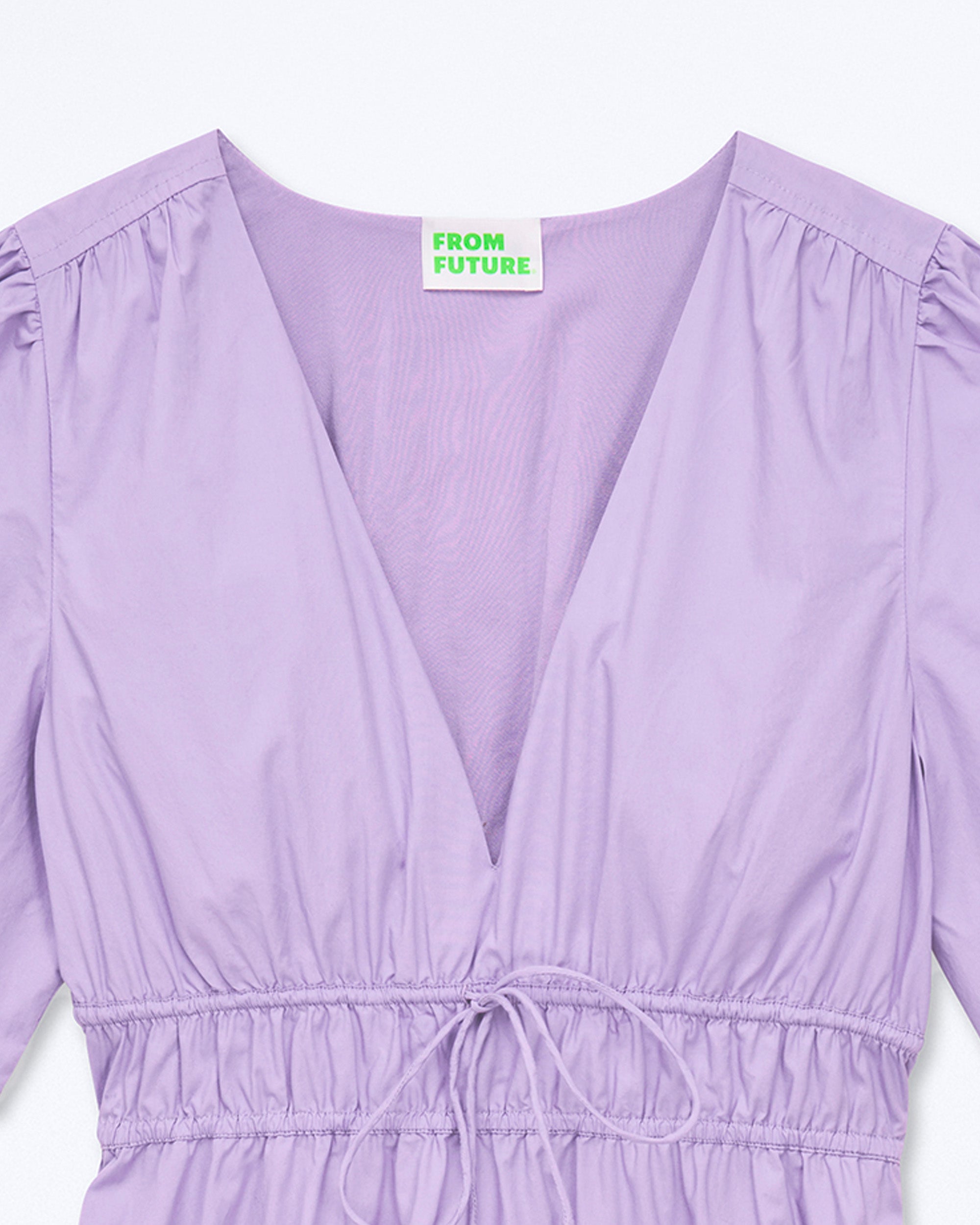 Short-sleeved dress - Lilac
