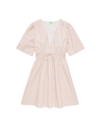 Short-sleeved dress - Beige Raye