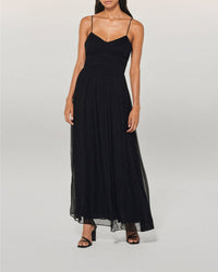 Robe longue à bretelles Noah - Noir